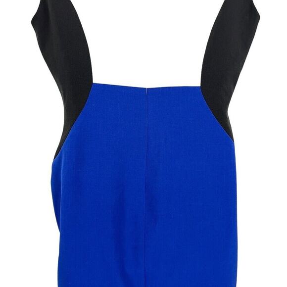 Evan Picone Black Label Womens Blue Cobalt Colorblock Sheath Career Dress sz 12 - Picture 12 of 16